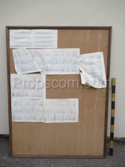 Fibreboard notice board