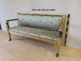 Gold-plated upholstered seat