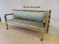 Gold-plated upholstered seat