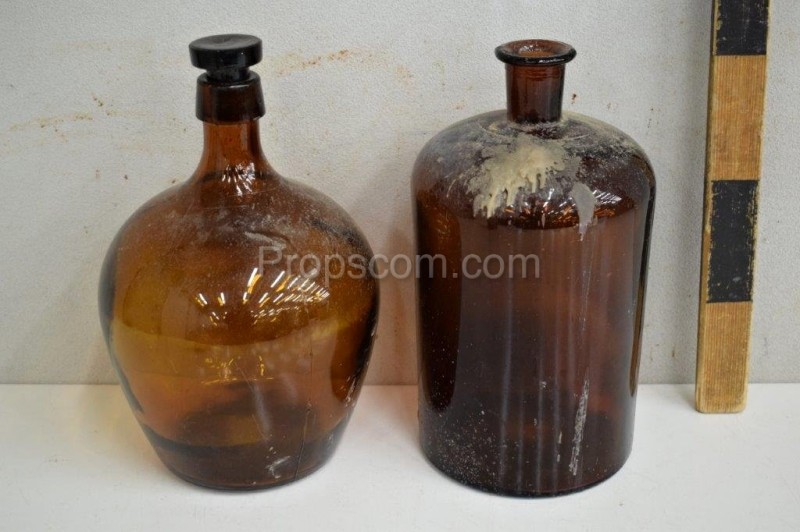 Bottles with ground glass
