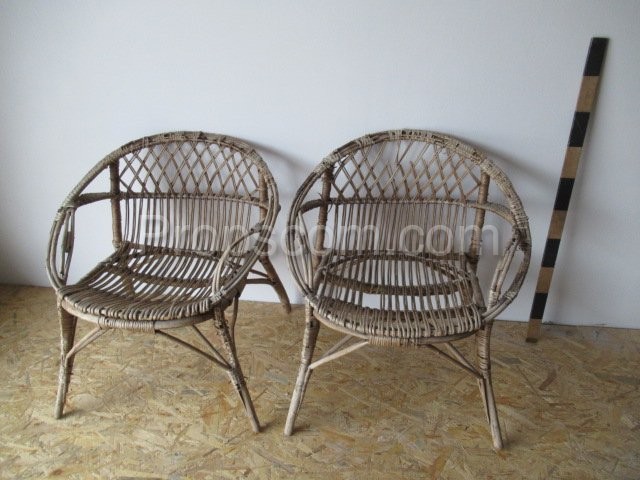 Wicker armchairs