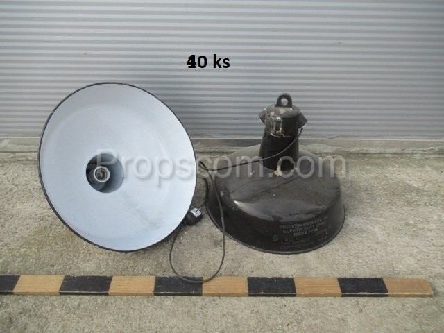 Large industrial black lamps