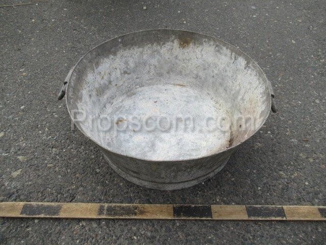 Large tin pot