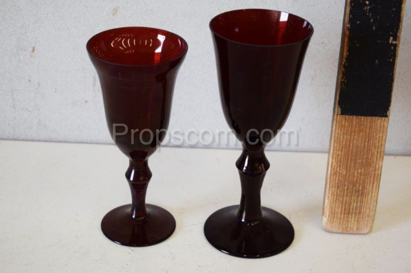 Glasses ruby glass