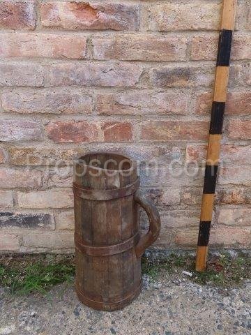 Wooden watering can