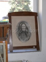 Photo of grandmother glazed in a frame