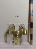 Chandelier brass glass
