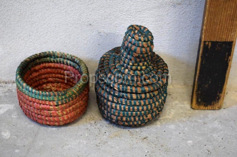 Colorful braided bowls