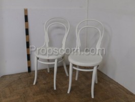 White lacquered chairs