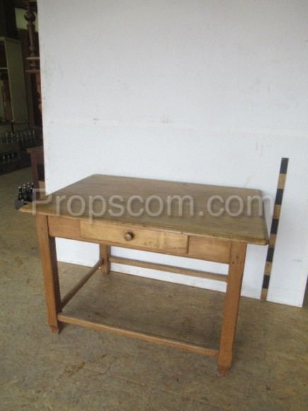 Wooden table with drawer