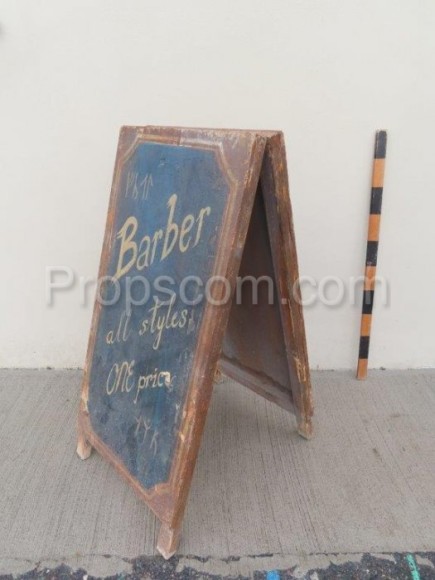 Advertising banner barber