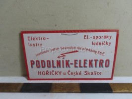 Advertising sign: Podolník elektro