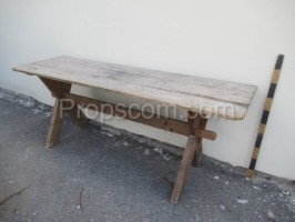 Wooden long table outdoor