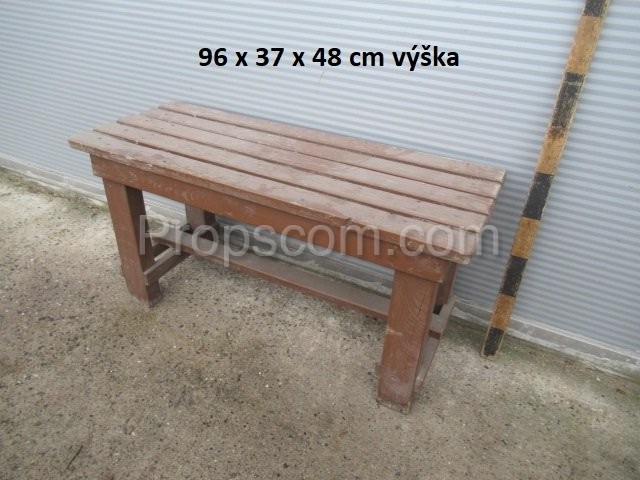 Small wooden bench