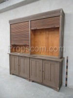 Long registration cabinet with blind