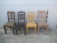 Wooden different chairs