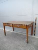 Wooden table with drawers