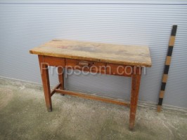 Wooden table with drawer