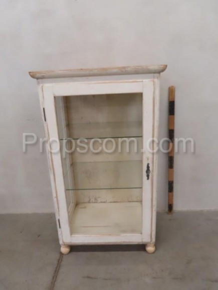 White glass cabinet