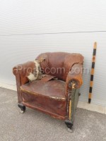 Broken leather chair
