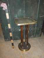 Brass wood coffee table