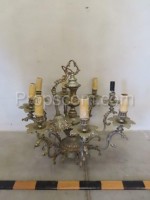 Brass chandelier