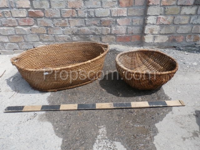 various wicker baskets