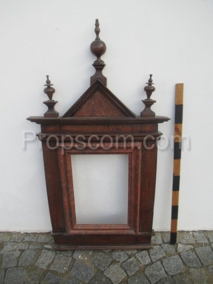 massive wooden frame decorated