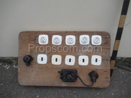 Electrical panel: sockets, fuses, switches