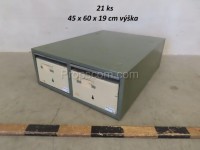 Small tin filing cabinet