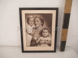 Photo of a family in a frame