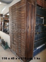 Wooden file cabinet with handles