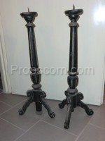 Pair of black candlesticks