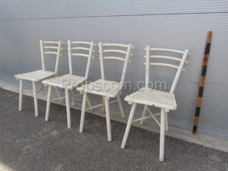 Wooden garden chairs