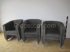 Wicker armchairs