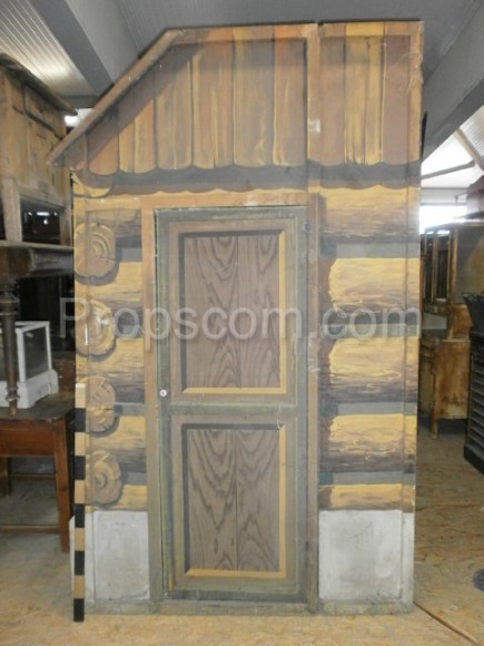 entrance to the log cabin - theater scenery