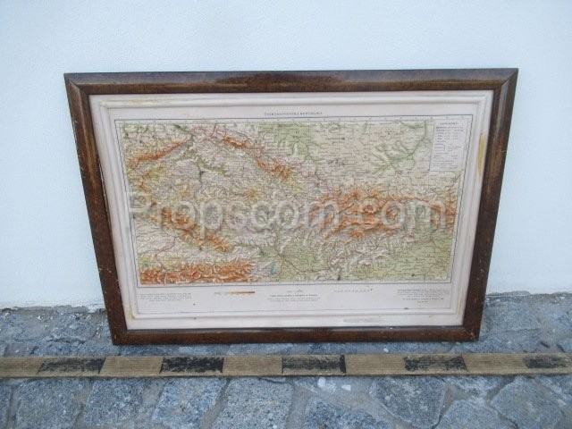 Plastic map of Czechoslovakia