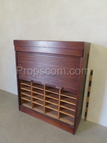 File cabinet with shutter