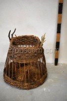 Wicker tray with antlers