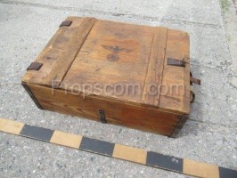 Wooden crate with an eagle