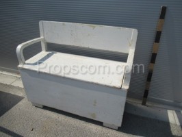 White smaller bench