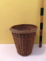 Wicker garbage bins