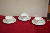 Cups with saucers