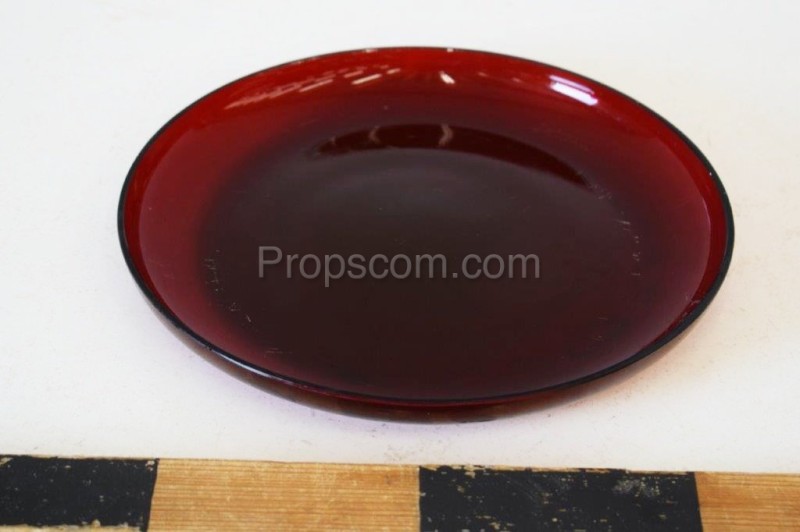 Ruby glass plate