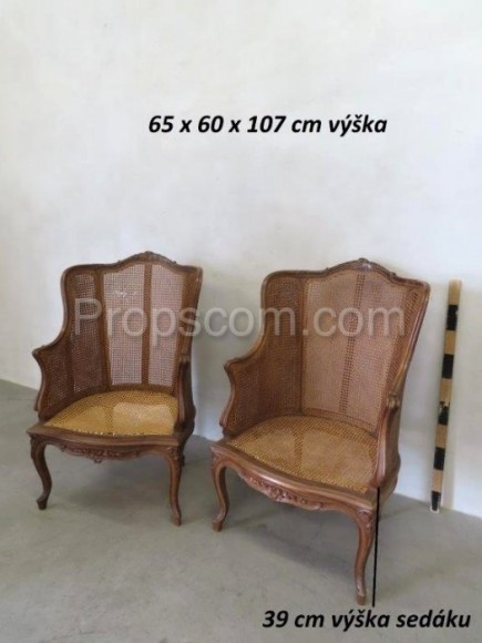 Woven armchairs