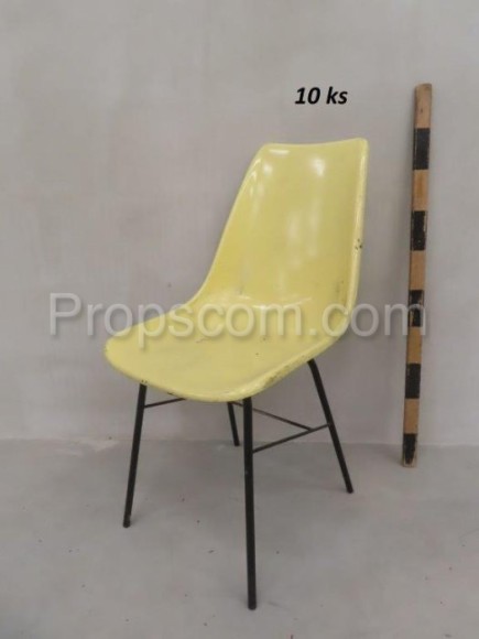 Yellow fiberglass chair 