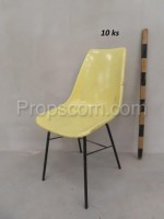 Yellow fiberglass chair 