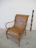 Garden chair wood metal brown