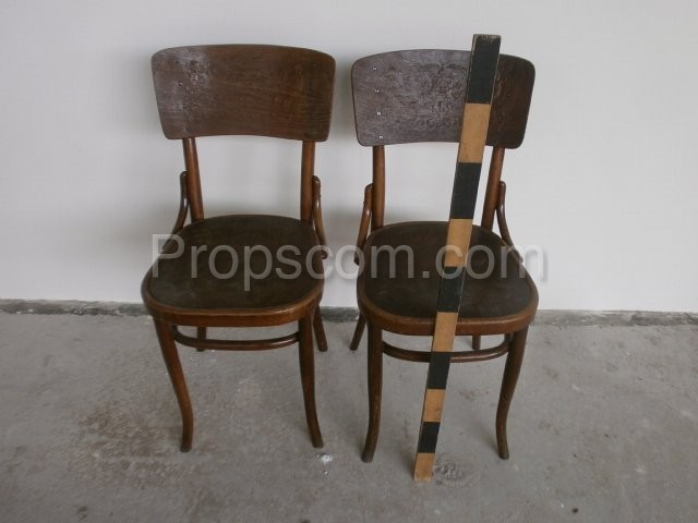 Varnished wooden chairs