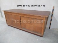 low wooden cabinet